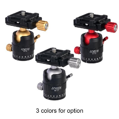 

Andoer MT-C3 Compact Size Panoramic Tripod Ball Head Adapter 360° Rotation Aluminium Alloy with Quick Release Plate