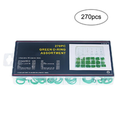 

270pcs O-ring Assortment Seal Ring 18 Sizes Sealing Ring Gasket Washer with Re-sealable Plastic Case