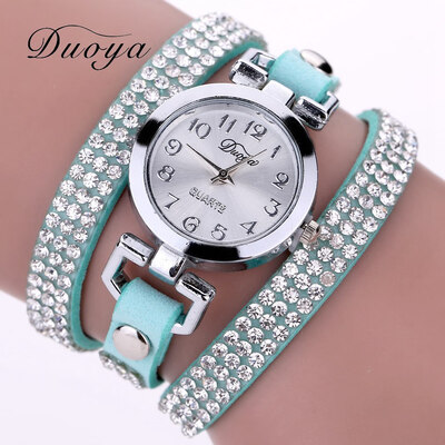 

Womens Watch Fashion Trends Korean Knitting Diamond Circle Womens Watch
