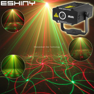 

ESHINY MINI R&G Laser Whirlwind 4 patterns Projector DJ Dance Disco Bar Family Party Xmas Effect Stage lighting Lights Show B20