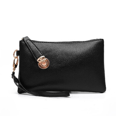 

Do not pack Ju Cai wallet purse Korean version of the long wallet female hand to take the wrist bag wholesale black