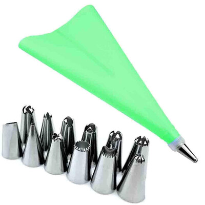

14pcsset Baking Utensils Stainless Steel Cake Decorating Tips Supplies Tool Sets