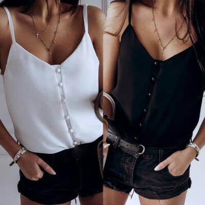

Women Fashion Summer Casual Tank Tops Vest Blouse Sleeveless Crop Shirt