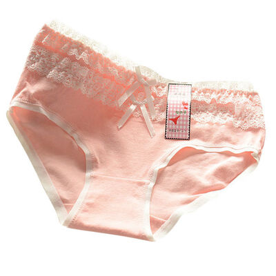 

Women Cotton Briefs Sexy Lace PantIes Bow Underwear Ladies Cute Underpants Calcinha 14 Colors