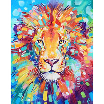 

5D DIY Full Drill Diamond Painting Lion Cross Stitch Embroidery Mosaic Kit