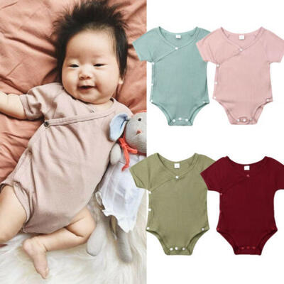 

US Summer Newborn Infant Baby Girls Clothes Short Sleeve Romper Jumpsuit Outfit