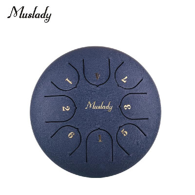 

Muslady 6 Inch Mini Steel Tongue Drum C Key 8 Tones Percussion Instrument Hand Pan Drum with Drum Mallets Carry Bag