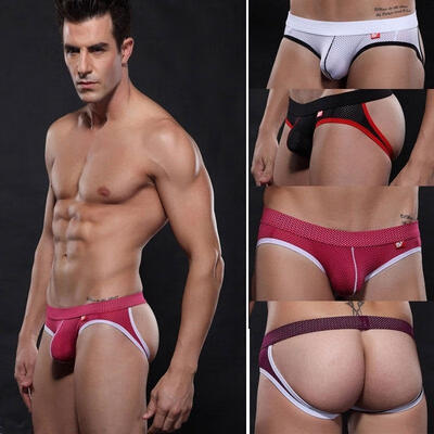 

New Mens Sexy Underwear Briefs G-String Bikinis Thong Jockstrape T-Back  M L XL