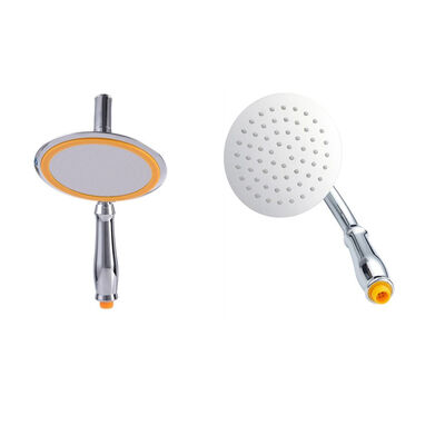 

6 Inch Bathroom Round Adjustable Handheld Plated Shower Head Water Saving ABS Silver Spray