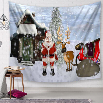 

Toponeto Christmas Tapestry Santa Print Wall Hanging Tapestry Art Home Decor