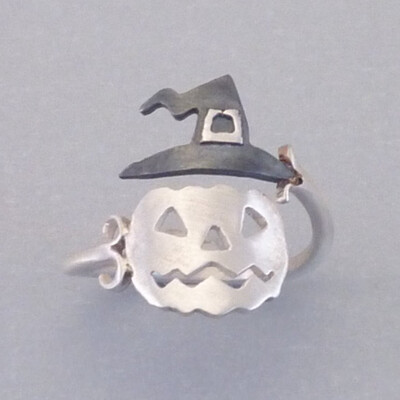 

Cute Halloween Pumpkin Finger Ring Women Open Adjustable Rings Party Jewelry
