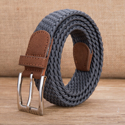 

New Elastic Force Unisex belt Solid Color Canvas Pin Buckle Men belt Casual elasticity student Men&Women Wild belt