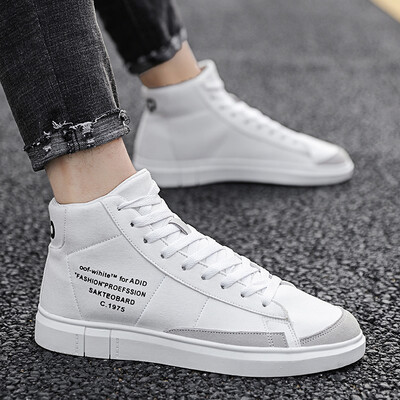 

Autumn new board shoes student canvas shoes mens shoes high top cloth shoes Korean version of 100 summer trendy shoes