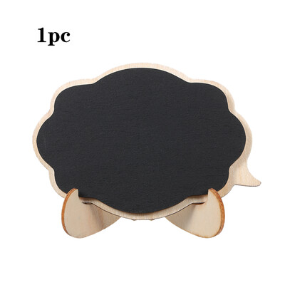 

3D Mini Thicker Black Chalkboards Wooden Small Message Board Signs for Weddings Party Decoration with Easel Stand 110pcs