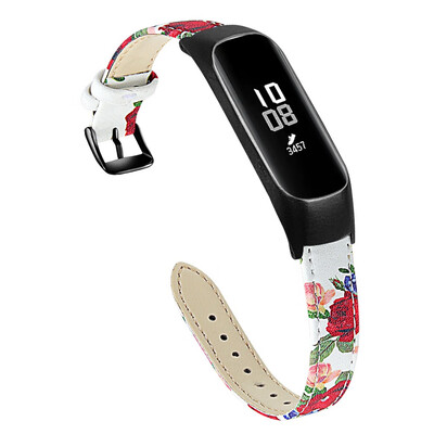 

ECSEM Leather Strap for Samsung Galaxy fit-e SM-R375 Smart Watch Bands with Metal Frame