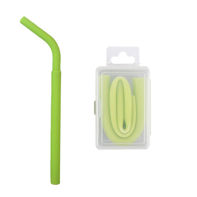 

Gobestart Portable Reusable Washable Food Grade Silicone Drinking Bent Straws With Box