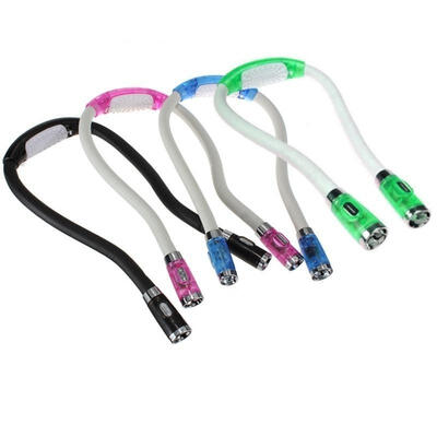 

Flexible Adjustable 4 LED Hug light Neck Book Night Lamp Torch for Study Reading