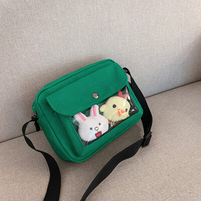 

2019 new fashion rabbit Messenger bag casual simple wild shoulder bag cartoon cute little yellow chicken canvas bag