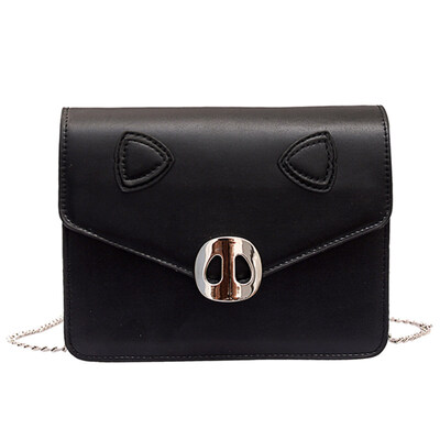 

Metal Pig Nose Fashion Women Faux Leather Flap Square Crossbody Shoulder Bag