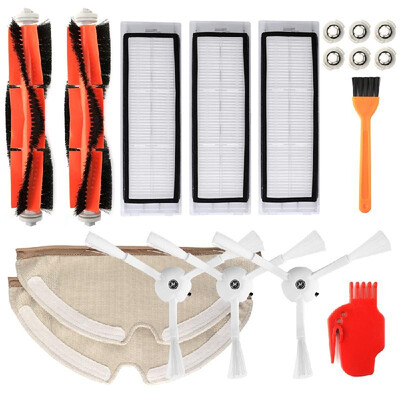 

Robotic Vacuum Cleaner Filters Side Brushes Main Brush Kit 18pcs Replacement Accessories for XIAOMI Roborock S55 S50 S51 Robot Vac