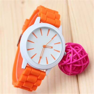 

Geneva watch ice cream candy color silicone belt simple hollow pointer male&female students couple quartz watch