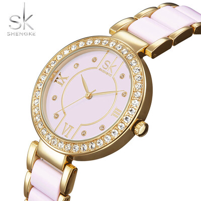 

SK Sheng carved 31 ladies waterproof noble temperament diamond trend imitation ceramic bracelet watch