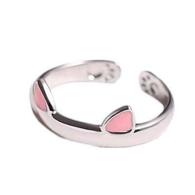 

Cat Ear Ring Silver Ring Ring Adorable Adorable Cat Ear Ring