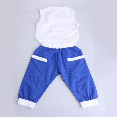 

2pcs Toddler Kids Baby Boy Cool Sleeveless T-shirt Pants Clothes