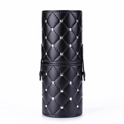 

Fashion PU Leather Makeup Brush Storage Case Empty Holder Snap Organizer