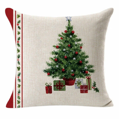 

〖Follure〗Christmas Pillow Case Santa Cotton Linen Sofa Car Throw Cushion Cover Home Decor