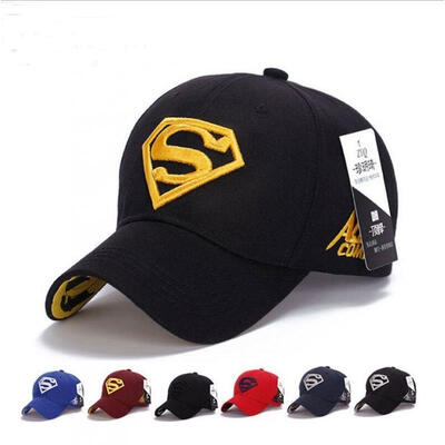 

Fashion Unisex Couples Superman Baseball Golf Caps Embroidery Sunshade Beach Hat