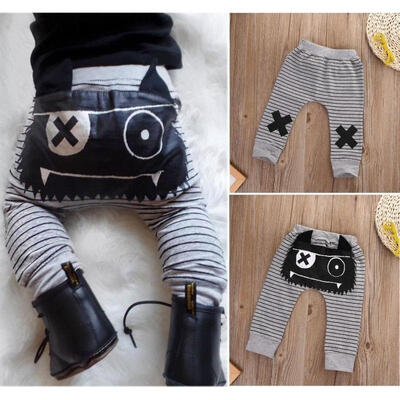 

Cute Baby Boys Girls Monster Harem Pants Leggings Trousers Casual 0-2Y