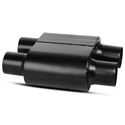 

Universal Muffler 25Inch IN&OUTAluminized Steel Race 25-Inch Exhaust Muffler 13" Overall Length - Polished Black