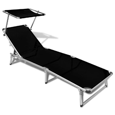 

Sunlounger Aluminum Frame&Textilene Black