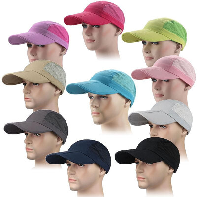 

Men Women Quick Dry Breathable Mesh Cap Adjustable Sports Sun Hat Fishing Baseball Hat