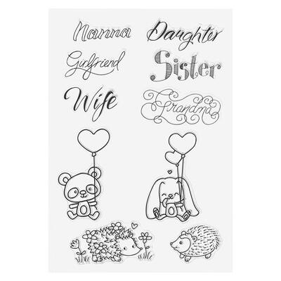

Bear Clear Transparent Silicone Seal DIY Stamp Sheet Photo Album Decor Gift