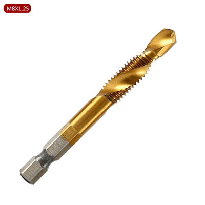 

〖Follure〗1PCS Hex Shank Titanium Plated Screw Thread Drill Bits Set Compound Tap M3