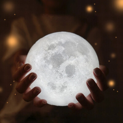 

Gobestart 3D USB LED Magical Moon Night Light Moonlight Table Desk Moon Lamp Gift