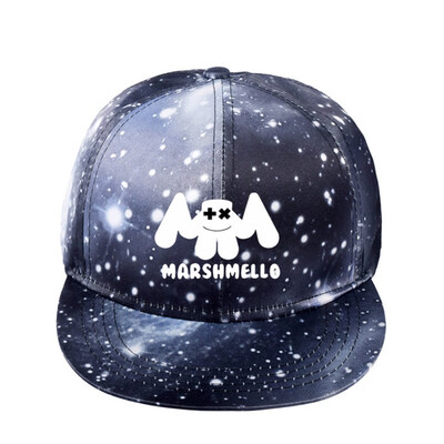 

DJ Marshmello Mask Kids Boys Galaxy Starry Sky Baseball Cap Hip Hop Hat Holiday