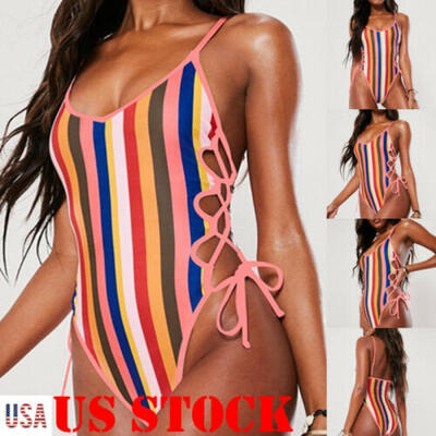 

Women Swimwear Monokini Bandage Push up Bikini Summer Swimsuit Bathing Suit lot