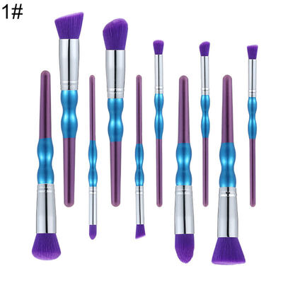 

10Pcs Gourd Handle Foundation Blusher Eyeshadow Face Eye Lip Makeup Brushes Set