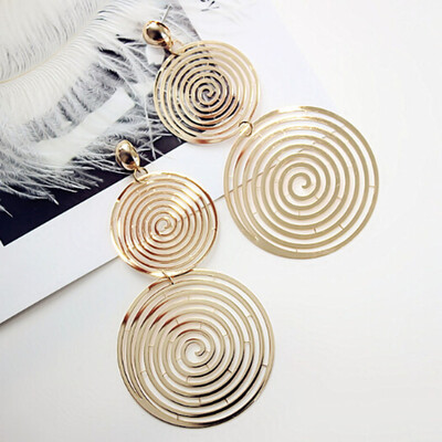 

New Fashion Style 7 design Styles simple geometric hyperbole big circle ear nail eardrop tide for women birthday gift