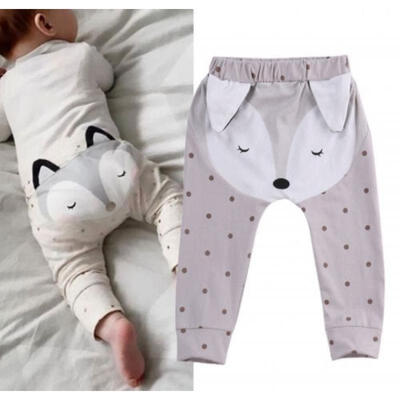 

Newborn Baby Boys Girls Fox Cartoon Bottom Pants Harem Panty Trousers