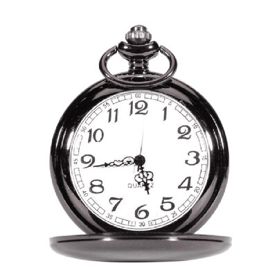 

Black Retro Pocket Watch with Chain Necklace for Men To My Husband Anniversary Gift