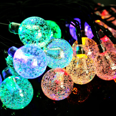 

2030 Heads Solar Garden Lights String Fairy Multi LED Crystal Globe Ball Weatherproof