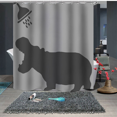 

Gobestart Popular Waterproof Shower Curtain With 12 Hooks Printed Bathroom 180x180cm