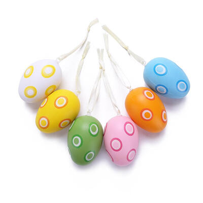 

6pcs Plastic DIY Easter Egg Pendant Hand Painted Ornament Children Gift