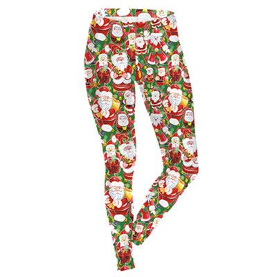 

Women XMAS Leggings YOGA Gym Christmas Print Legging Sport Pants Fitness Trouser