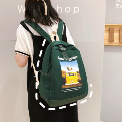 

Ins schoolbag female Korean version of high school students Chaobai campus simple backpack ancient feeling girl shoulder bag