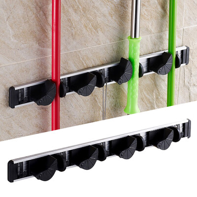 

〖Follure〗Kitchen Mop Broom Holder Wall Mounted Organizer Brush Storage Hanger Rack Tool